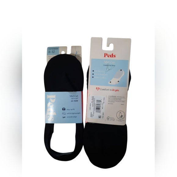 NWT PEDS Cushion No-Show Womens Socks 8-12 2 Pairs - Picture 3 of 7